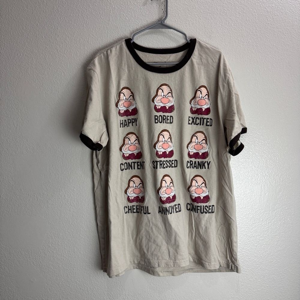 Disney Store Dwarfs Emotions Shirt Size 2XL